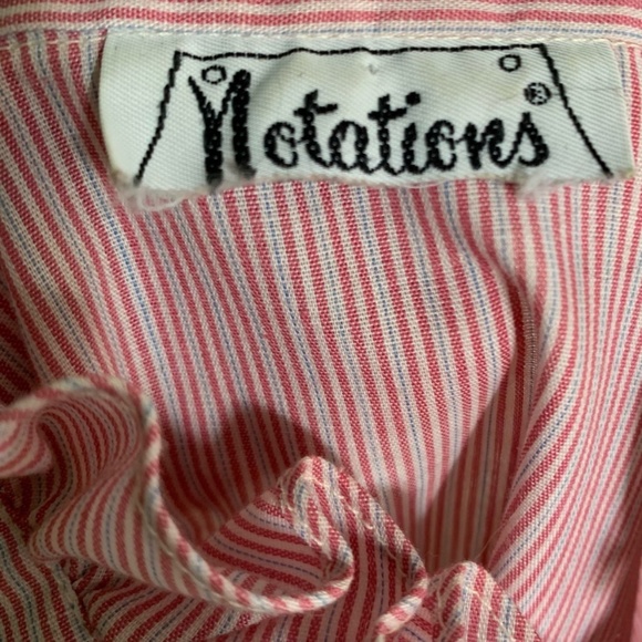 Vintage Notations stripes ruffle collar blouse - Picture 8 of 8
